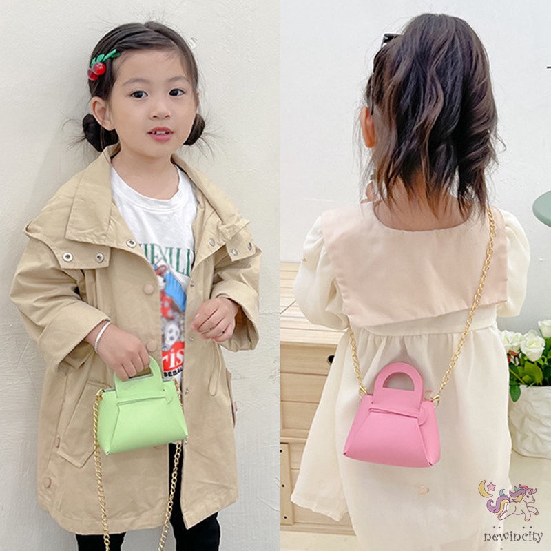 Túi Đeo Vai Đựng Tiền Xu Màu Sắc Xinh Xắn Phong Cách Hàn Quốc Cho Bé Gái