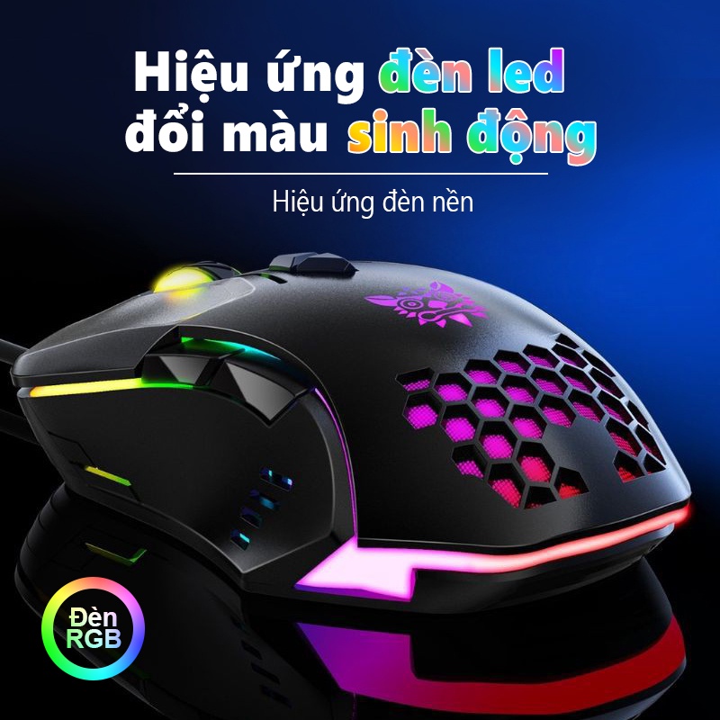 ONIKUMA CW902 Chuột Chơi Game Có Dây Chuột Quang RGB Với Ánh Sáng Đầy Màu Sắc cho máy tính xách tay/PC