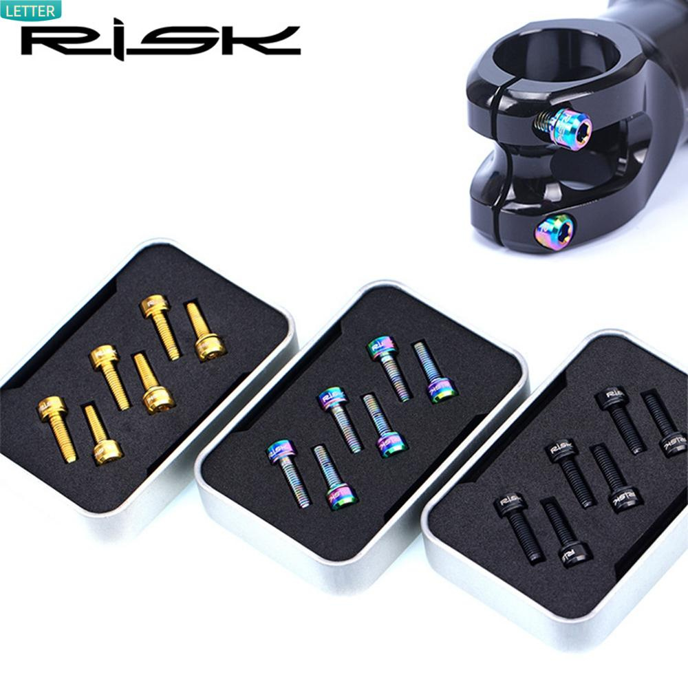 Bộ 6 Ốc Vít Titan M5x20mm Siêu Nhẹ Gắn Tay Lái Xe Đạp Leo Núi M5x18mm