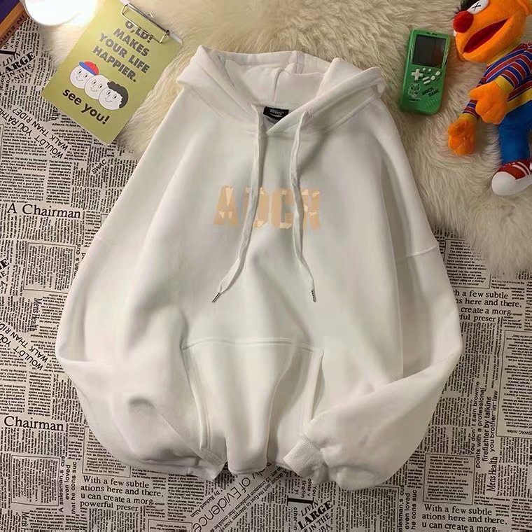 Áo hoodie Dáng Rộng In Chữ Phong Cách Hip Hop Đường Phố Nhật Bản Cá Tính Cho Nam Cỡ M-5XL