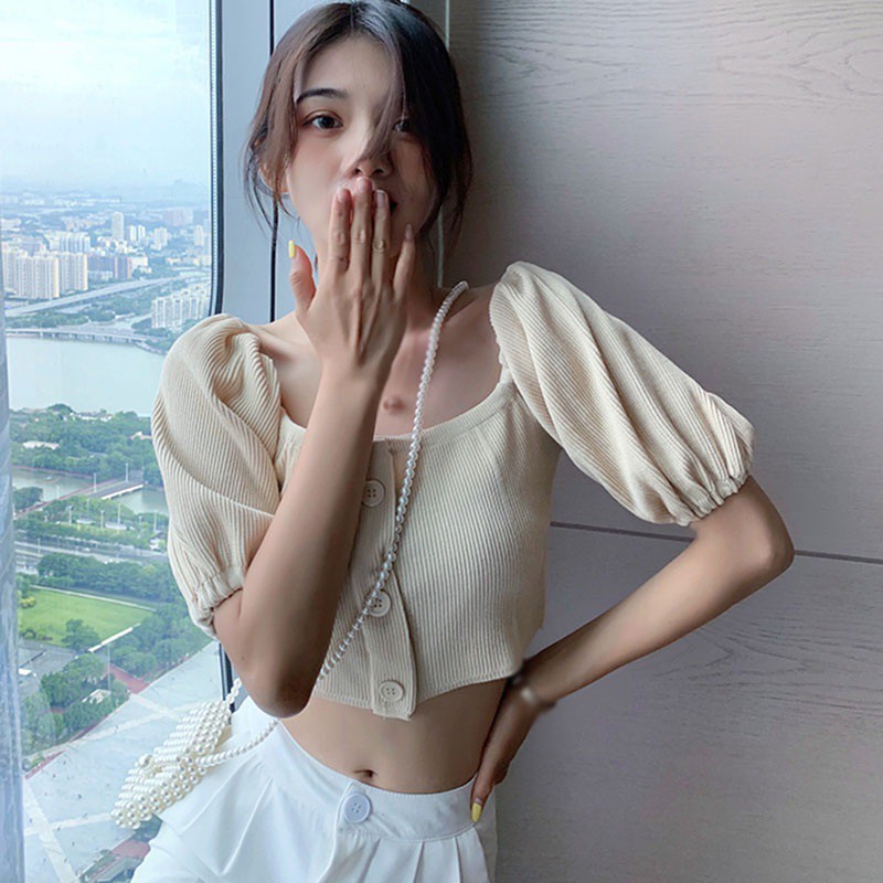 Áo Croptop Trễ Vai Thời Trang Nữ Gợi Cảm