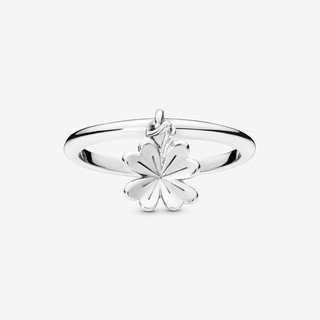 Pure Silver Lucky Four-Leaf Clover Ring