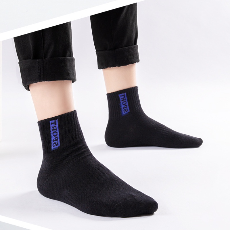 Vớ cotton thể thao cổ cao thấm hút mồ hôi không mùi cho nam