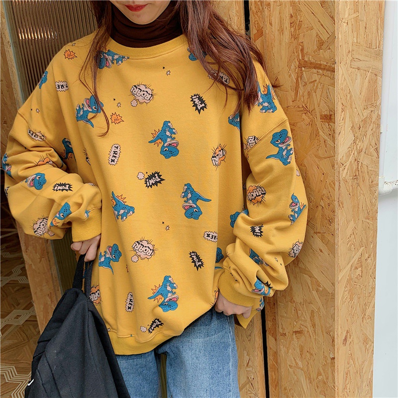 Thời Trang Áo Sweater Tay Dài In Họa Tiết Hoạt Hình Dễ Phối Đồ | BigBuy360 - bigbuy360.vn