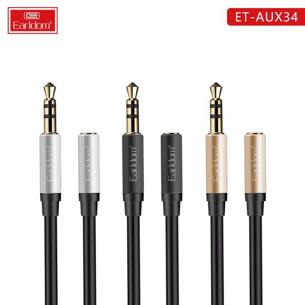 Dây nối dài tai nghe tròn 3,5mm, Jack chuyển 3.5 mm ra 1 đầu aux dài 1m Chính hãng Earldom AUX34 DATA shop