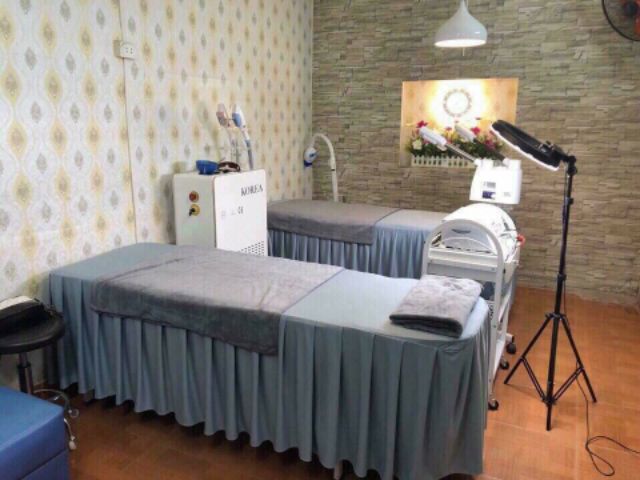 Ga(grap) thun màu ghi đậm giường nối mi, phun xăm,spa (may theo kích thước | BigBuy360 - bigbuy360.vn