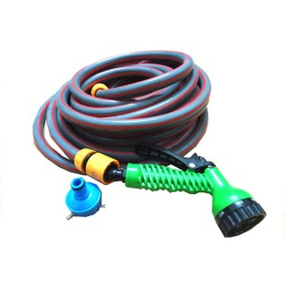 Dây vòi nước cao su 3 lớp 10m đầu 7 chức năng - Green