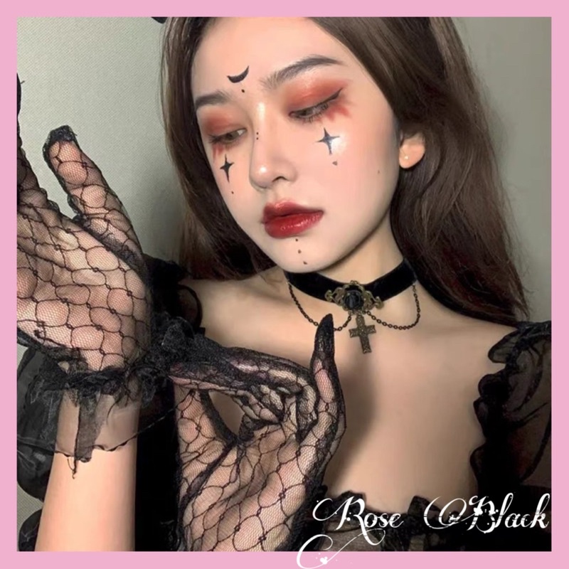 (4 mẫu) Găng tay ren lolita viền bèo coslay, phụ kiện chụp ảnh ( có loại lưới co giãn) mã Ytbs-66