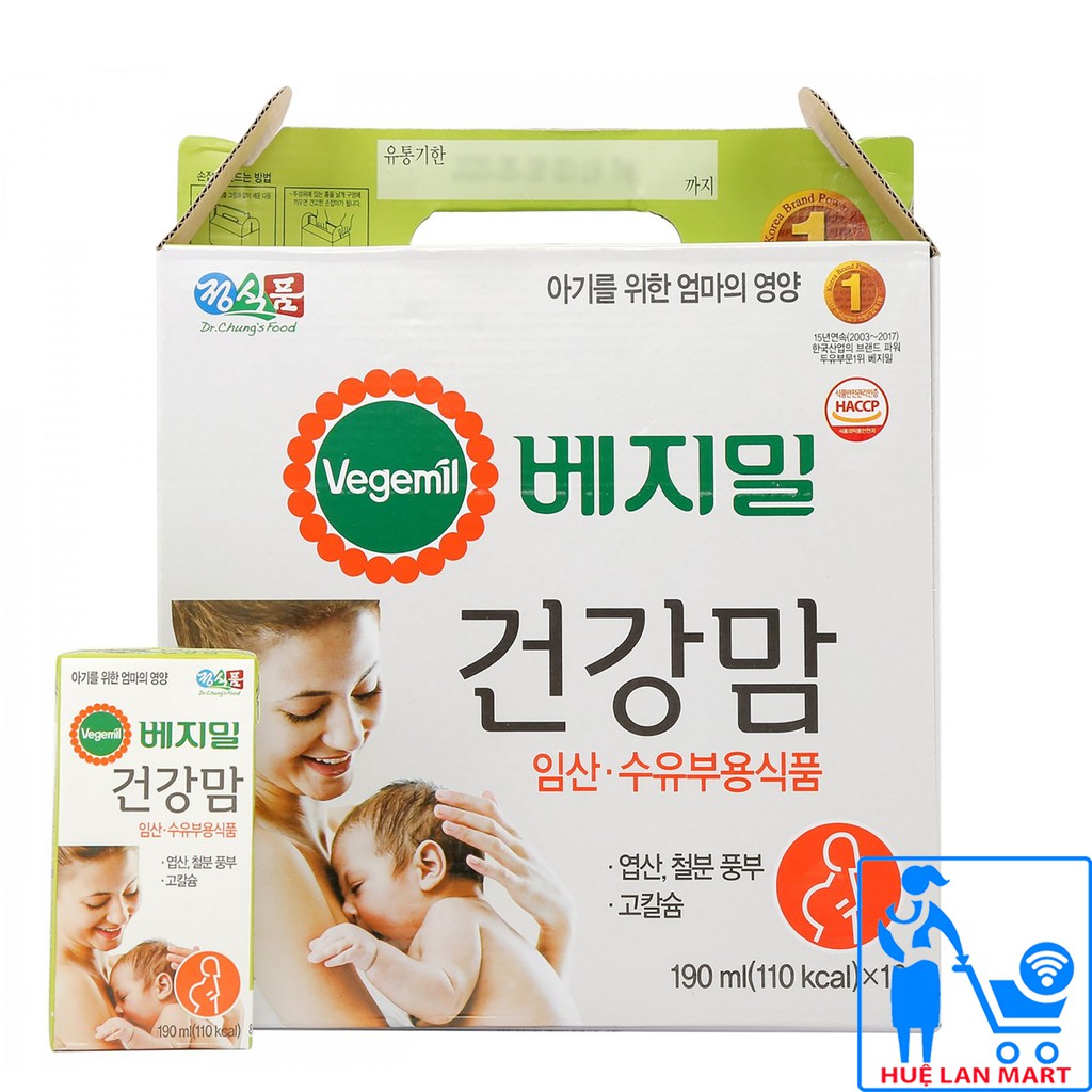 Sữa Hạt Vegemil Healthy Mom Xách 16 Hộp x 190ml