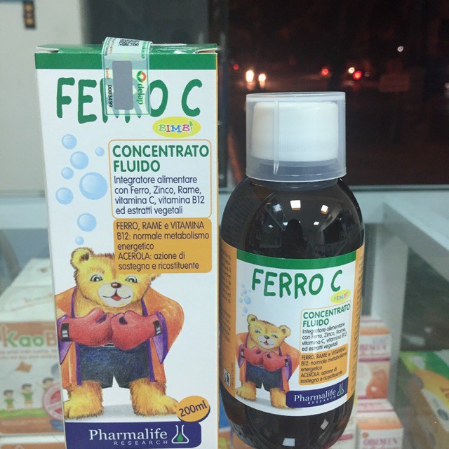 FERRO C BIMBI - Bổ sung sắt, kẽm, vitamin C cho bé (nhập khẩu chính hãng từ Italy)