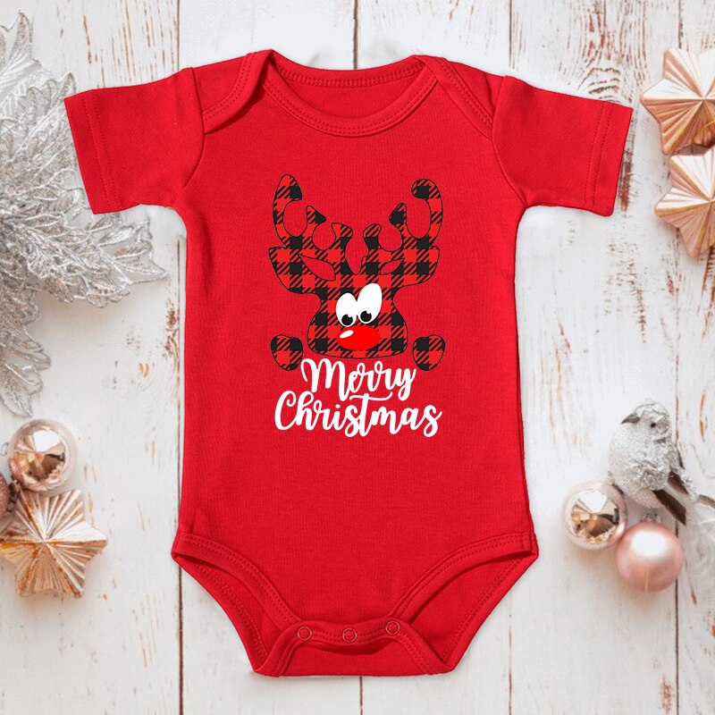 Giáng Sinh Cho Bé Cotton Body Giáng Sinh Đầu Tiên Của Tôi Áo Liền Quần Cho Bé Sơ Sinh Bé Trai Bé Gái Dễ Thương Tập Đi Xmas Quần Áo