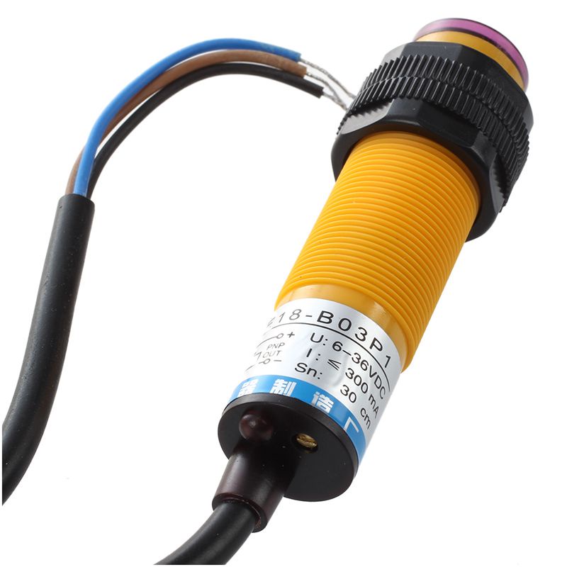 Dc Công Tắc Cảm Biến Quang Điện 3 Dây 6-36v Pnp Ir 30cm E18-B03P1