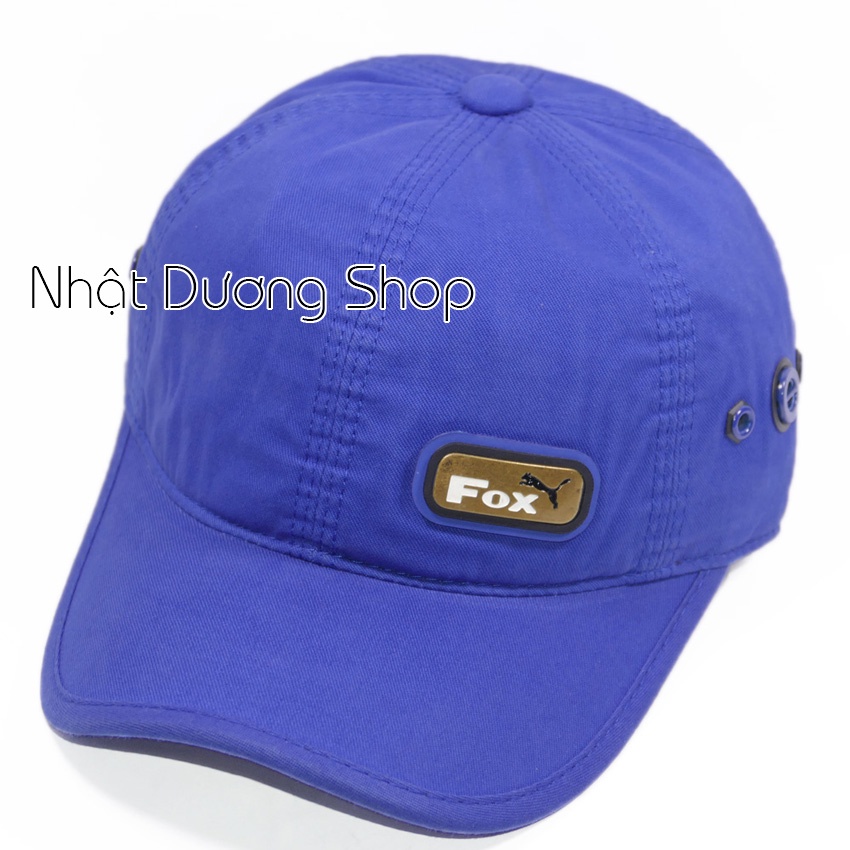 Nón kết xịn con báo Fox - Xanh dương chất liệu Kaki cao cấp oát mềm tạo cảm giác thoải mái cho người đội