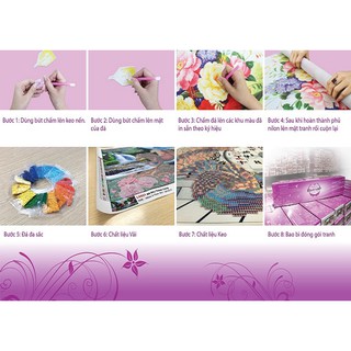 Tranh đính đá Bình hoa nghệ thuật