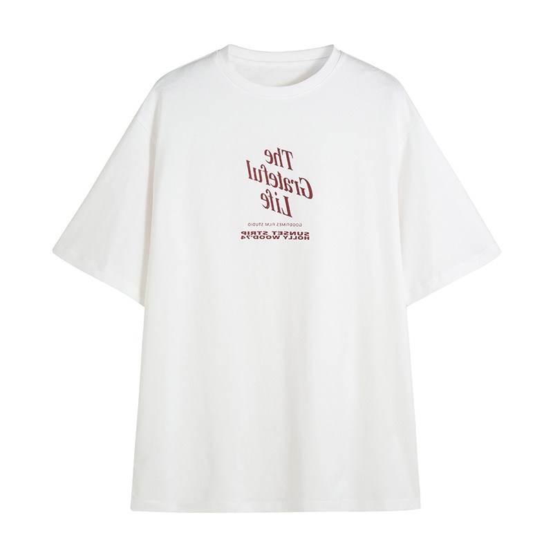 Áo Thun Tay Ngắn Cổ Tròn Dáng Rộng In Họa Tiết Phong Cách Hàn Quốc Thời Trang Mùa Hè Mới Cho Nữ