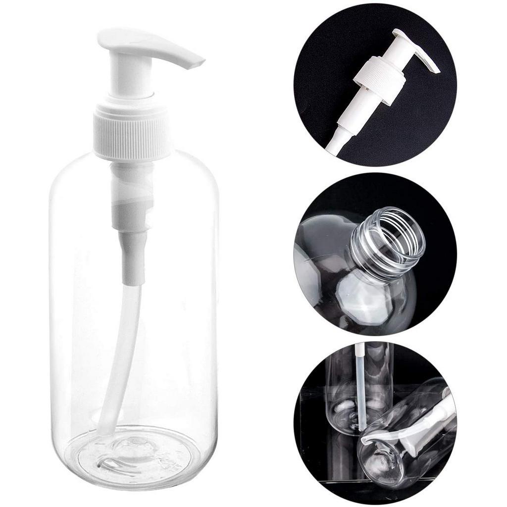 Chai Nhựa Rỗng Trong Suốt Đựng Dầu Gội Sữa Tắm Dung Tích 250 / 300 / 500ml