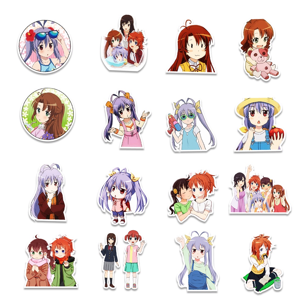 50 sticker cute chống nước dán mũ nón bảo hiểm MẪU anime CÔ BÉ NYANPASU , vali 50 hình dán graffiti máy tính xác