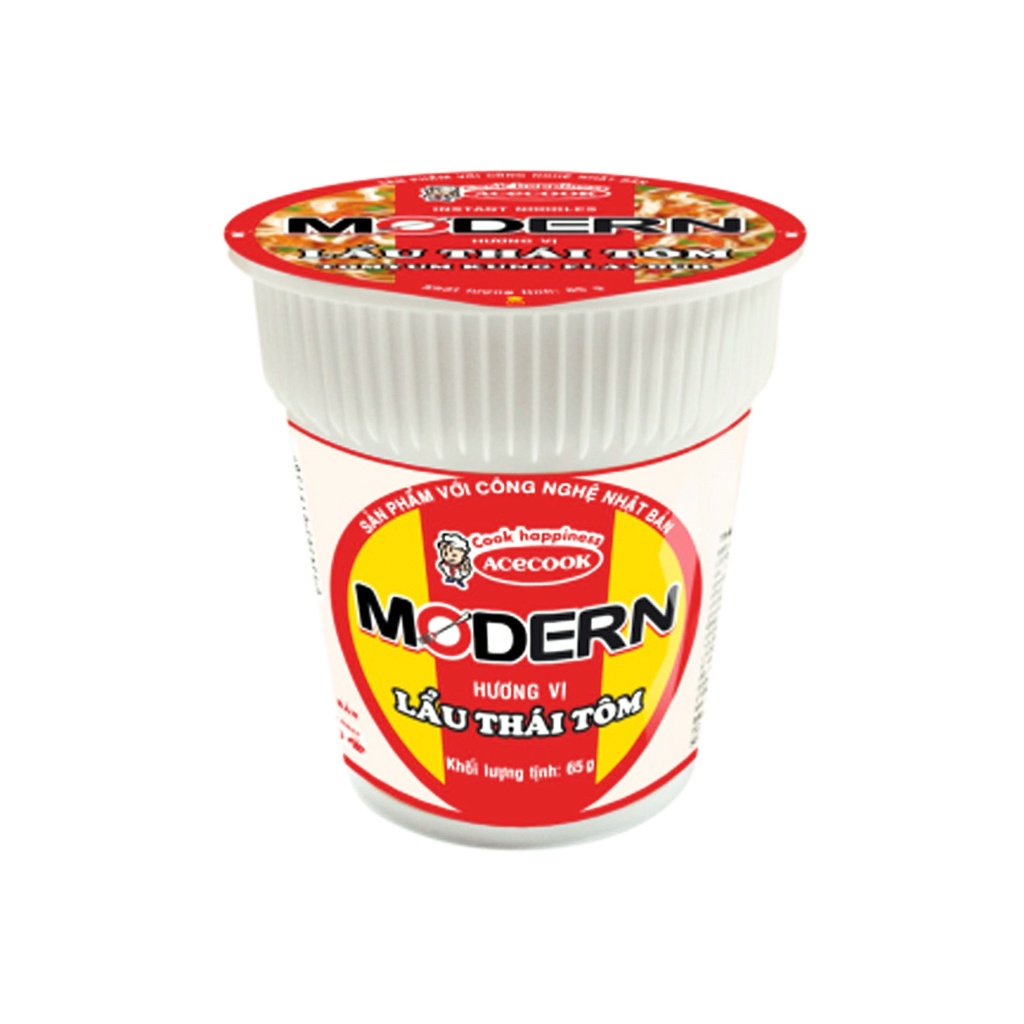 Mì ăn liền Modern vị lẩu Thái tôm ly 65g