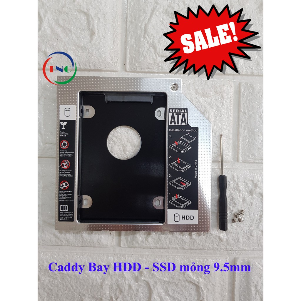 Khay ổ cứng Laptop Caddy Bay mỏng 9.5mm chuẩn SATA 3.0