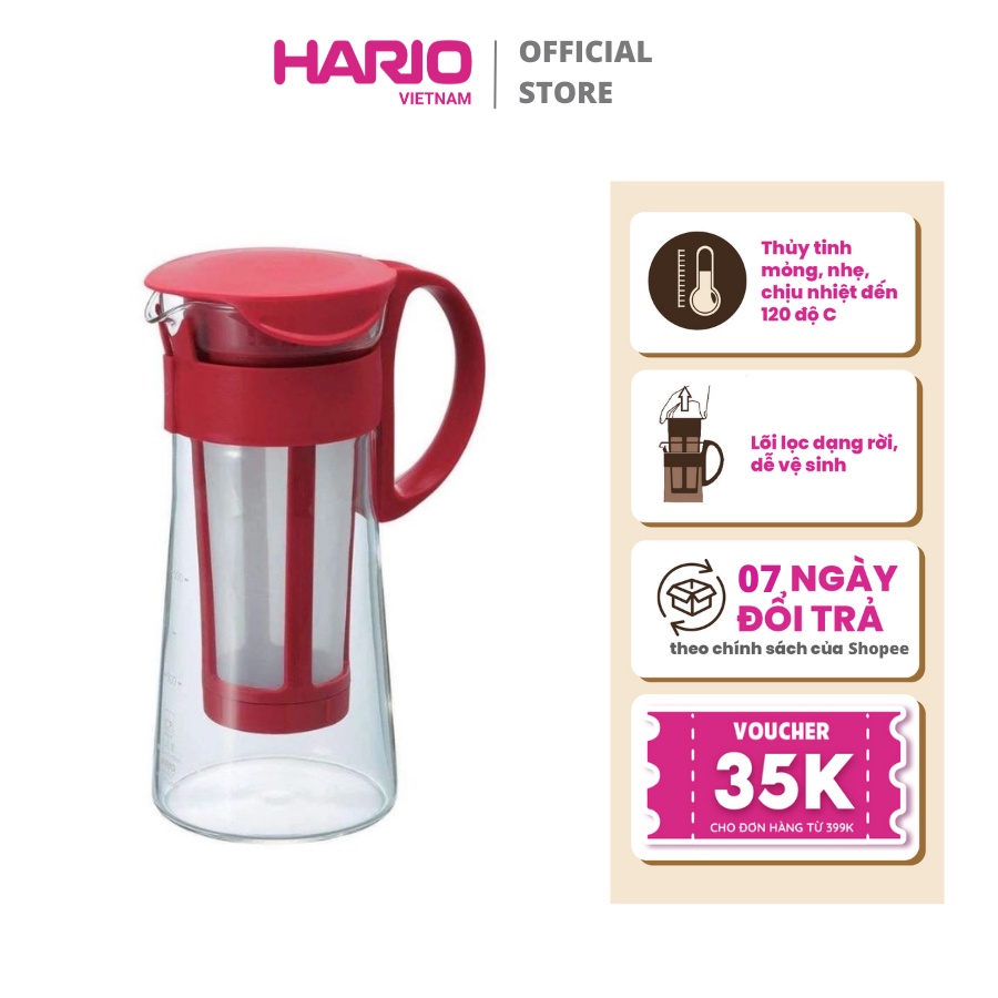 Bình pha cà phê Cold Brew HARIO 600ml  - Mizudashi  Coffee Pot MCPN-7R