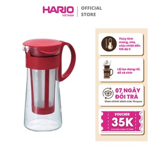 Bình pha cà phê Cold Brew HARIO 600ml (Đỏ) - Mizudashi (Cold Brew) Coffee Pot MCPN-7R