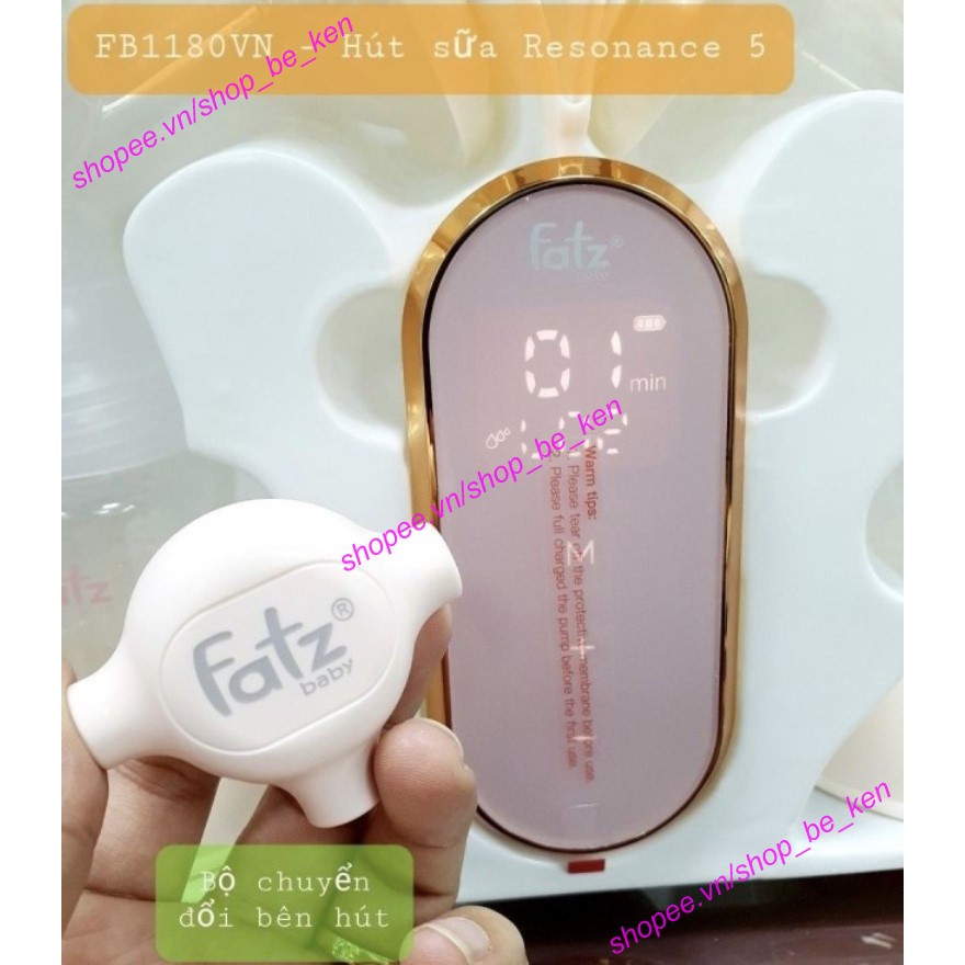 (BH 12TH) Máy hút sữa điện đôi Fatzbaby - Resonance 5 có pin sạc Fatz FB1180VN, FB1180VNH, FB1180VNG