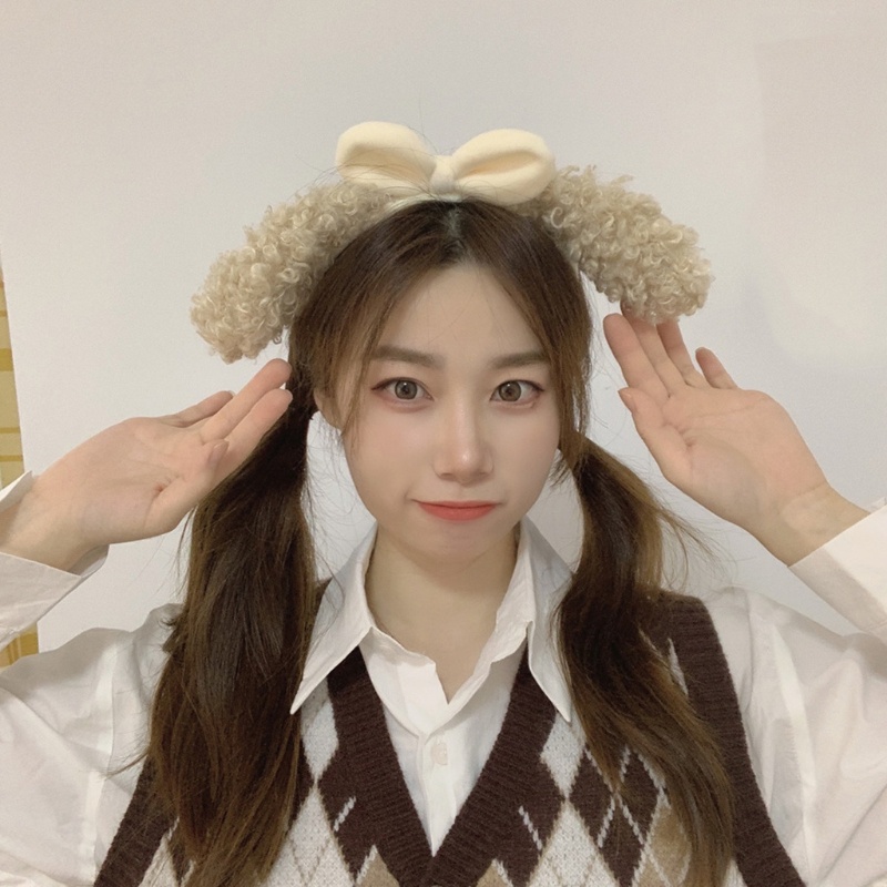 Băng Đô Bông Mềm Mại Kiểu Dáng Hoạt Hình Đáng Yêu Cho Nữ