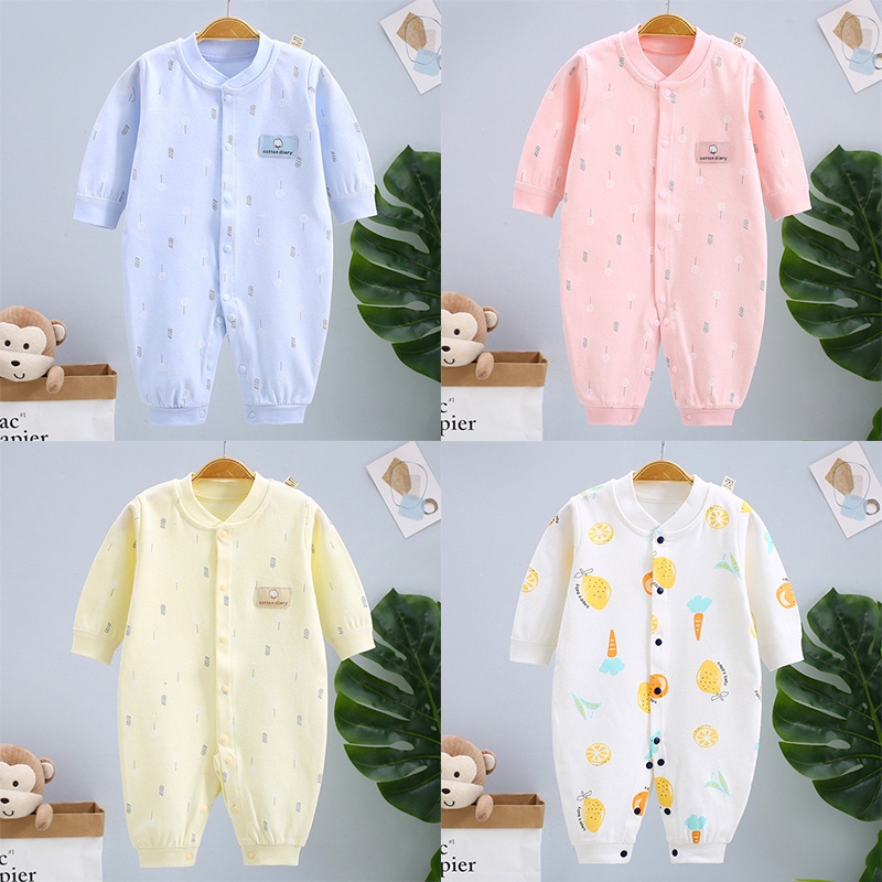 Bộ body dài tay bodysuit liền thân đáng yêu cho bé trai bé gái sơ sinh 100% cotton cao cấp xuất Nhật size 3-12kg _ BD13