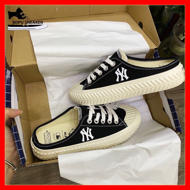 [Mã FAGREEN245 giảm tới 30K đơn 99K] Giày sục nữ đạp gót NY đen đế đục siêu tiện | BigBuy360 - bigbuy360.vn