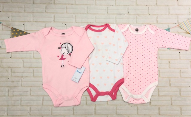 Set 3 Body Chíp Dài Tay Cho Bé Gái