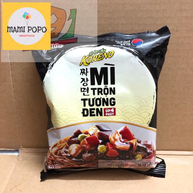 10 gói [75g Úp 4Phút] Mỳ Trộn Tương Đen Koreno Ăn Liền