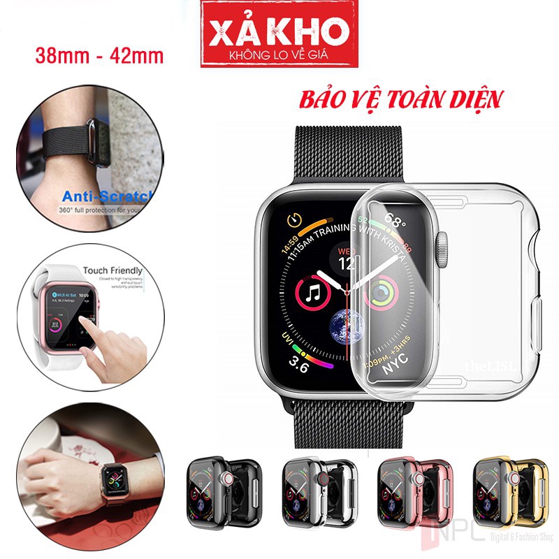 Ốp Dẻo Bảo Vệ Màn Hình + Full Body dành cho Apple Watch Series 3|2|1 38mm 42mm Chống Trầy Xước Va Đập Bễ Vỡ Màn Hình