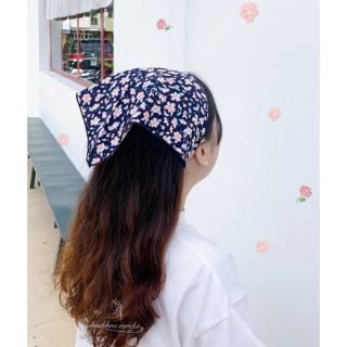 Cột tóc Triangle Turban hoa/ Bandana