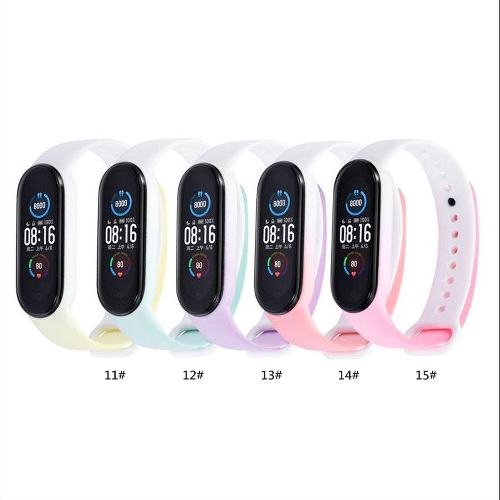 Dây Đeo Thay Thế Chất Liệu Silicon Hoạ Tiết Rằn Ri Cho Xiaomi Mi Band 3 / 4 Mi Band 5 / 6