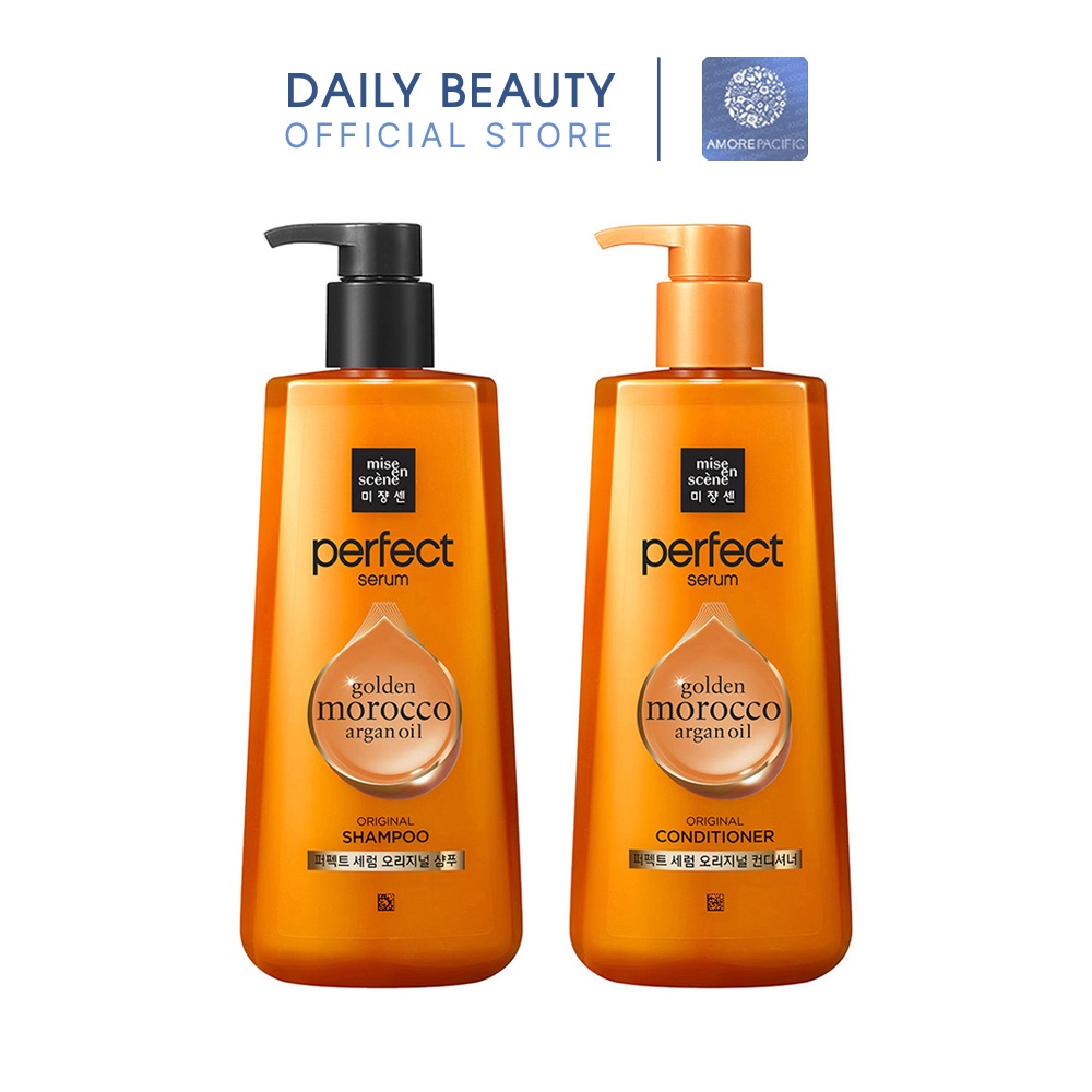 Combo Dầu Gội Và Xả Mise En Scene Perfect Serum Shampoo And Conditioner 680ml/chai