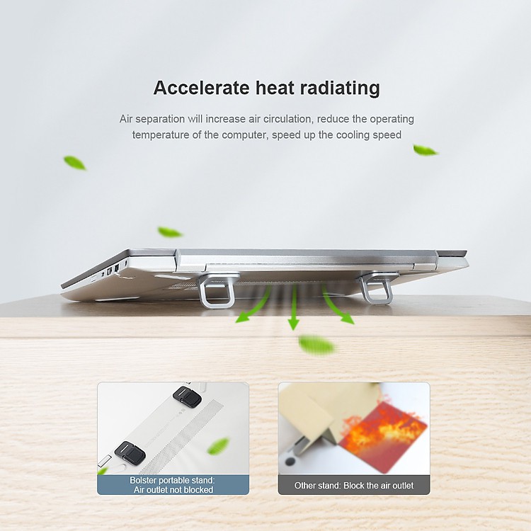 Chân Đế Đỡ Laptop Nillkin Bolster Portable Stand cho Laptop Macbook / Laptop Surface / Laptop Asus / Laptop HP / Laptop