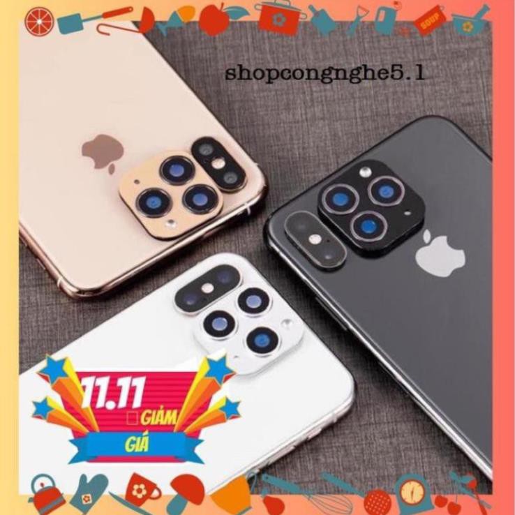 Miếng dán độ camera Iphone X/Xs/Xs Max lên thành Iphone 11 Pro/11 Pro Max