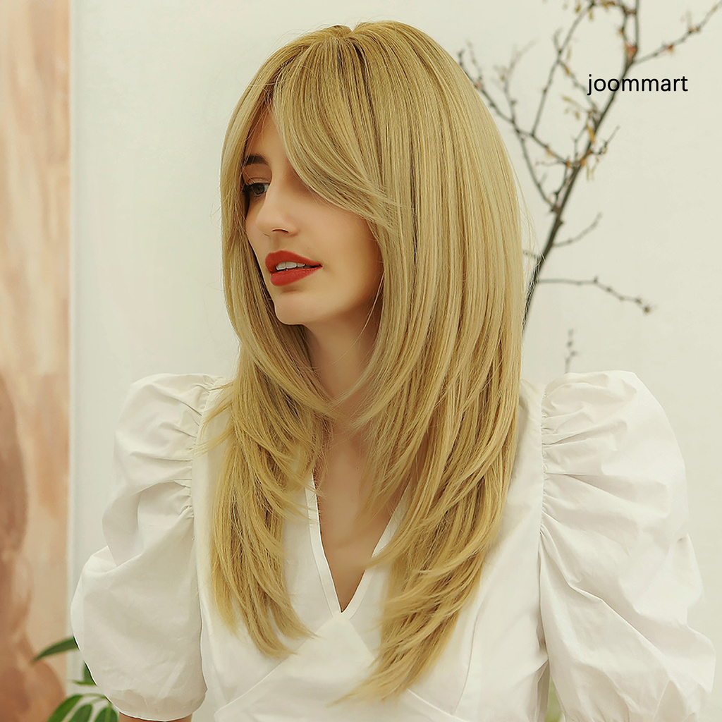 Tóc Giả Xoăn Dài Màu Vàng Thời Trang Dành Cho Nữ