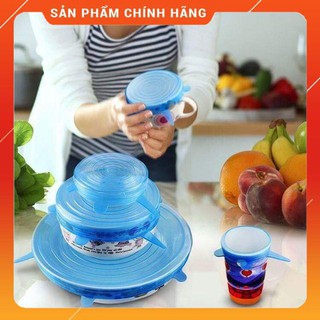 Bộ 6 nắp đậy thực phẩm silicon đa năng