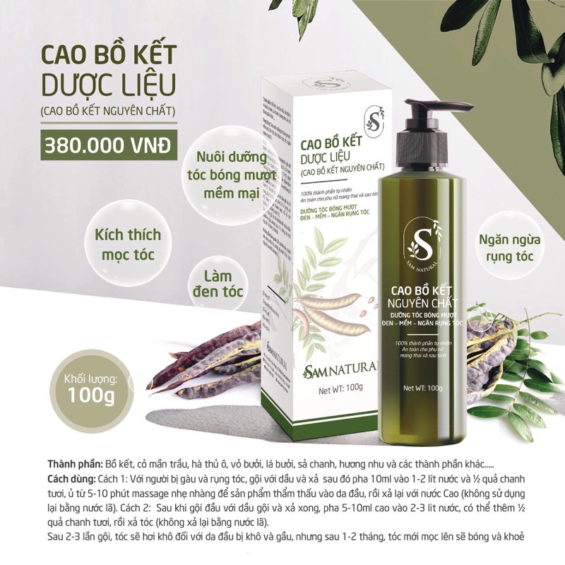Cao Bồ Kết Sam Natural