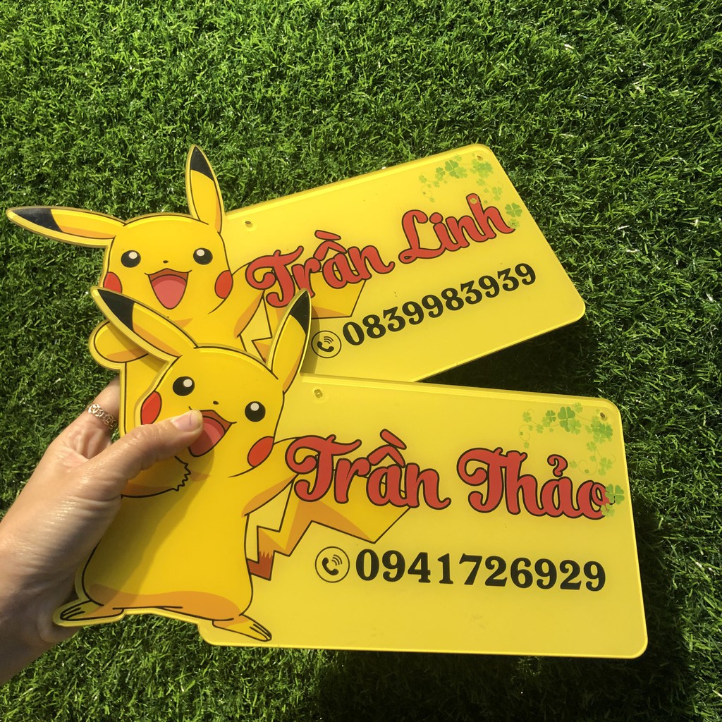 Bảng hiệu mika in hình pikachu_ bảng pikachu_ Bảng hiệu xinh