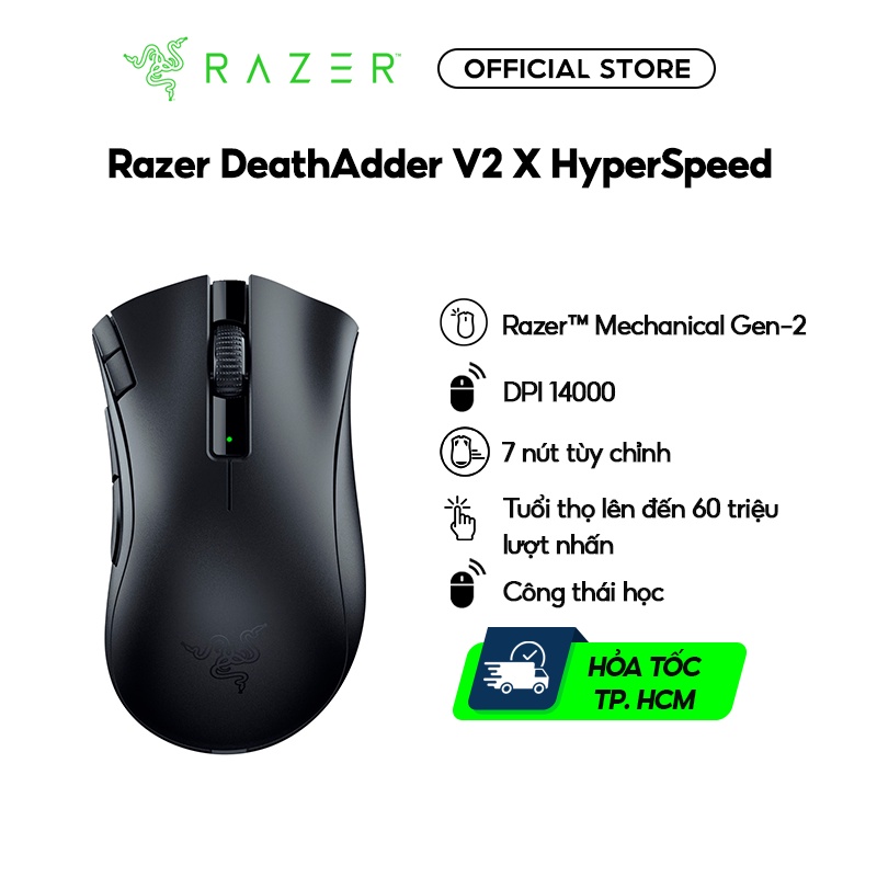 Chuột Razer DeathAdder V2 X HyperSpeed-Wireless Ergonomic_RZ01-04130100-R3A1