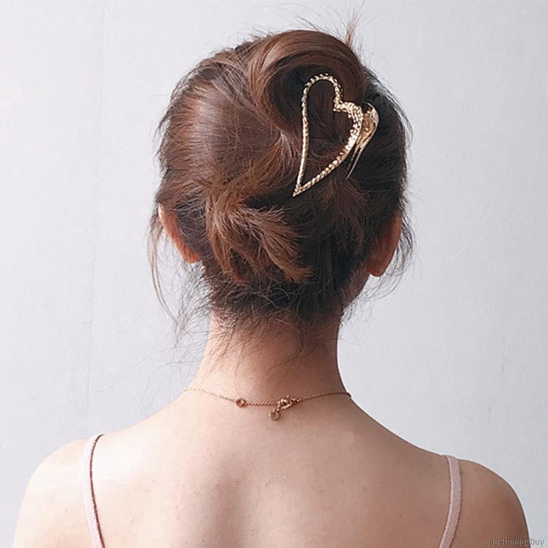 Kẹp tóc kim loại mạ vàng thời trang cho nữ