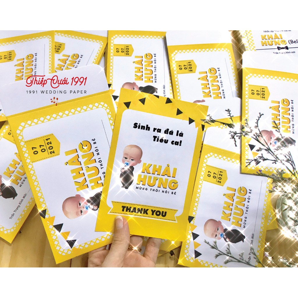 THIỆP THÔI NÔI - SINH NHẬT NHÓC TRÙM MÀU VÀNG