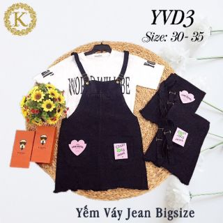 HÀNG HÓT- yếm váy jean đen big size