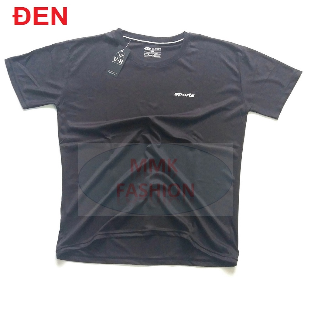 Áo thun nam thể thao, Áo thun nam tay ngắn, vải thun lạnh, co giãn 4 chiều, logo thể thao- Hàng VN (ẢNH THẬT)