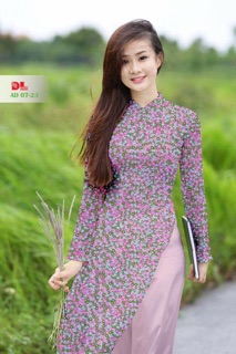 Vải áo dài hoa nhí