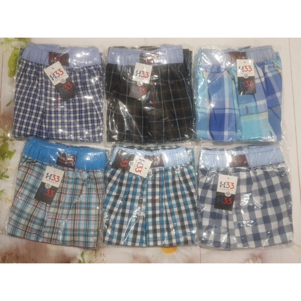 Quần Đùi Boxer Nam H33 sọc CARO Nhiều màu - Quần Ngủ Nam Mặc nhà Cao Cấp