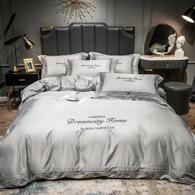 Bộ chăn ga gối lụa Dream cao cấp mẫu màu trơn EMMIBEDDING STORE