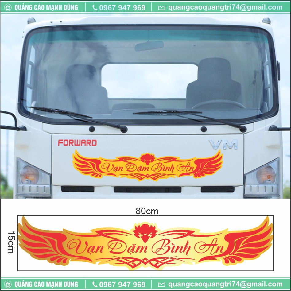 Tem Dán Xe Tải🐷𝑭𝑹𝑬𝑬𝑺𝑯𝑰𝑷🐷Vạn Dặm Bình An🐷đủ các màu-phản quang | BigBuy360 - bigbuy360.vn